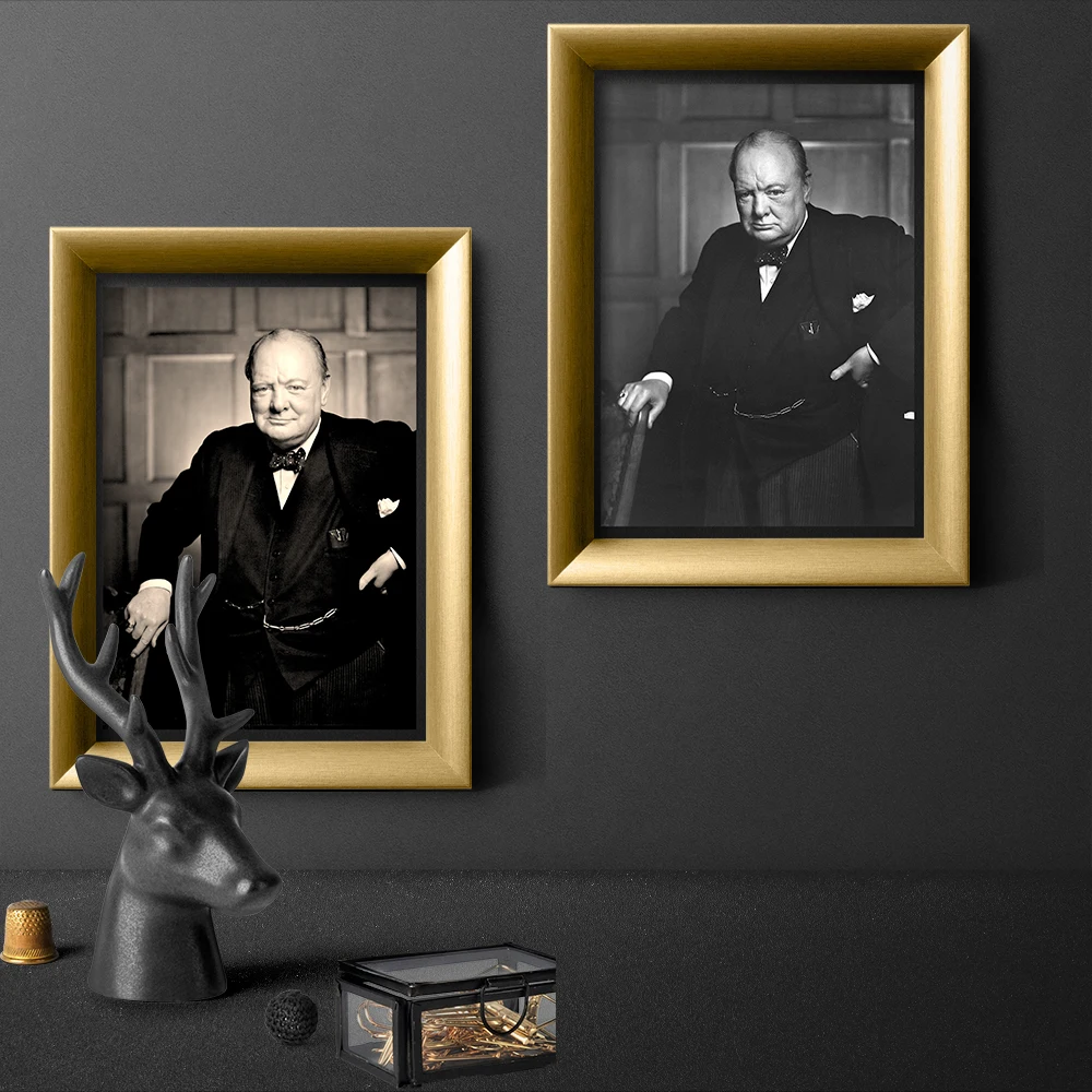 

A HD Printed Vintage Canvas Painting Posters Darkest Hour Churchill Wall Sticker Art Retro Print Picture For Home Decor No Frame
