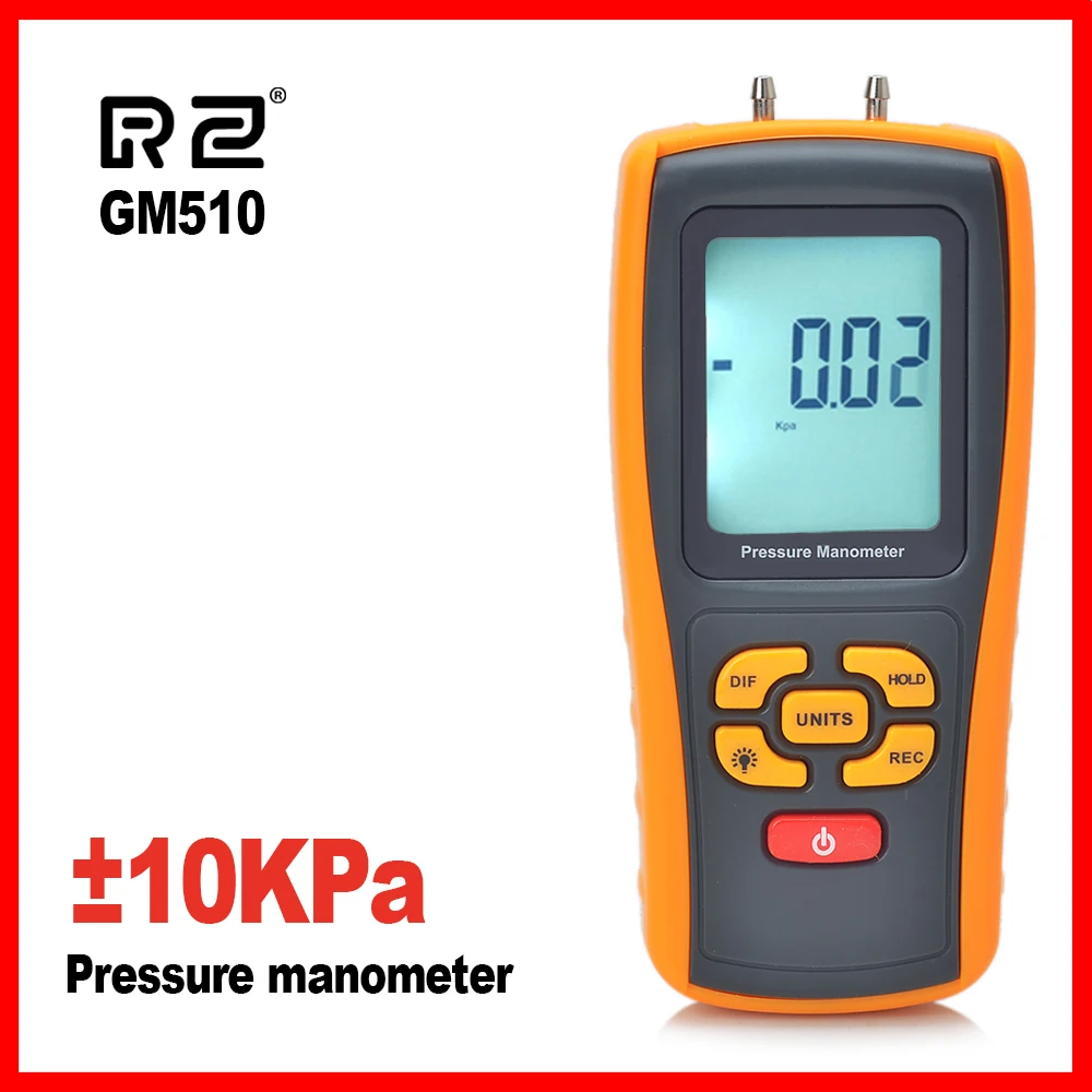 

High Precision Pressure Manometer USB interface and Low battery indicator function RZ GM510