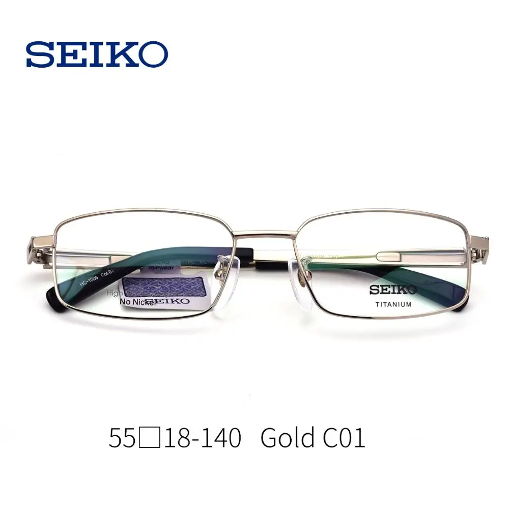 SEIKO близорукие очки, оправа для мужчин, титановые короткие очки для зрения, гибкие очки по рецепту, близорукость, минус очки HC1006