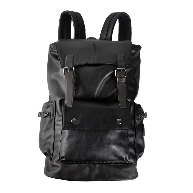 

Hot Sale Factory outlets Outdoor Camping Hiking Backpack Men's PU Leather Shoulder Bag Large Capacity with Laptop compartment