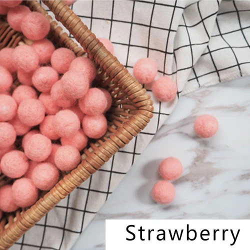 Wool Felt Balls 10pcs/lot 2cm Round Mixed color 18 Colors