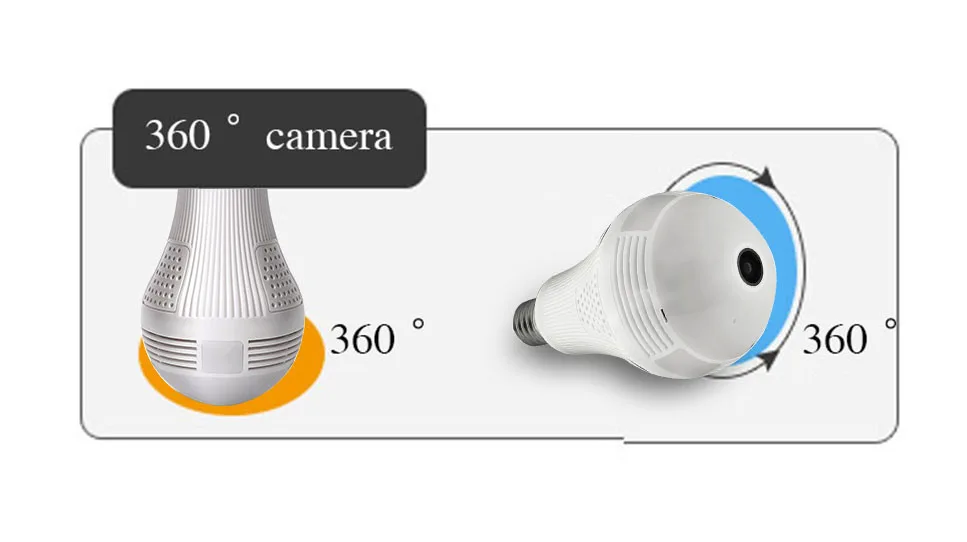 KERUI светодиодный 360 градусов 960P Беспроводная панорамная Домашняя безопасность WiFi CCTV рыбий глаз лампа ip-камера в форме лампы два способа аудио Радионяня