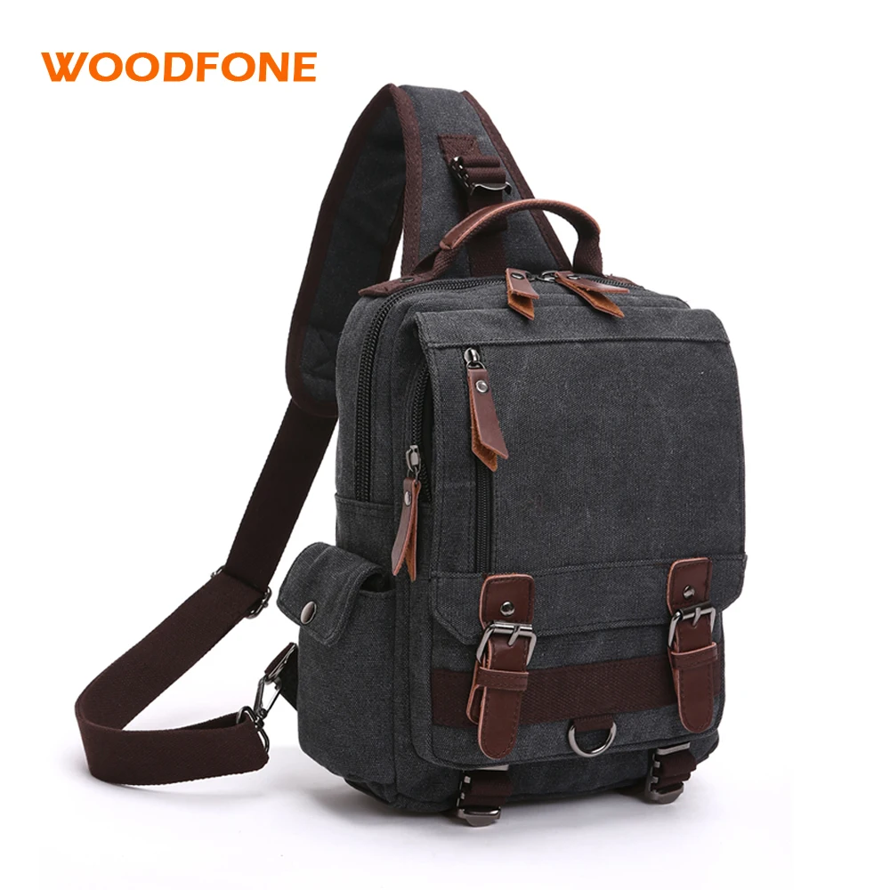 

WOODFONE Women Canvas Backpack Female Student Mochila Escolar School Bags For Teenagers Girls Fashion Leisure Shoulder Bags