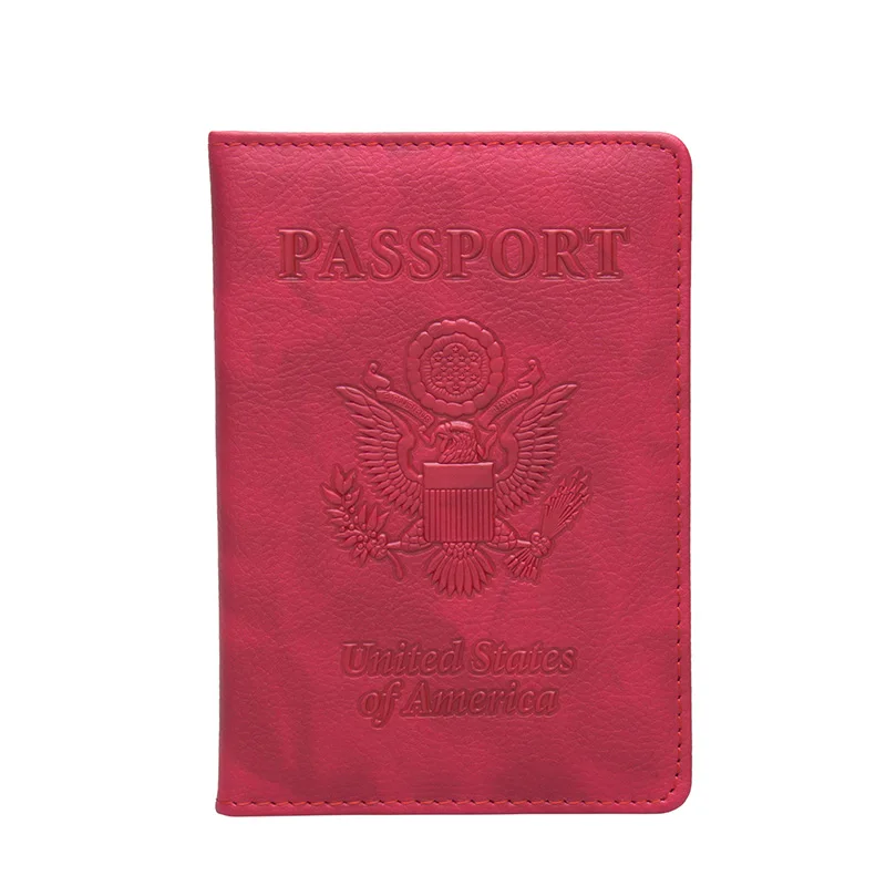США удобный и модный красный кожзаменитель для паспорта женский чехол для паспорта многофункциональный зажим для путешествий с travling - Цвет: Red