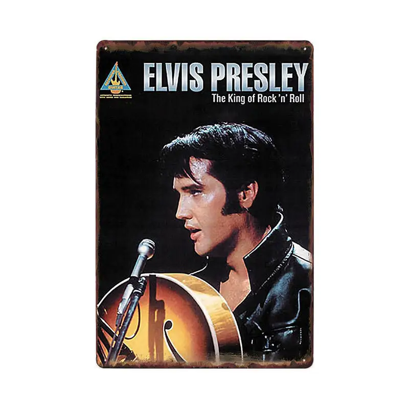 Металлический винтажный постер Elvis Presley оловянные дощечки для украшения стен