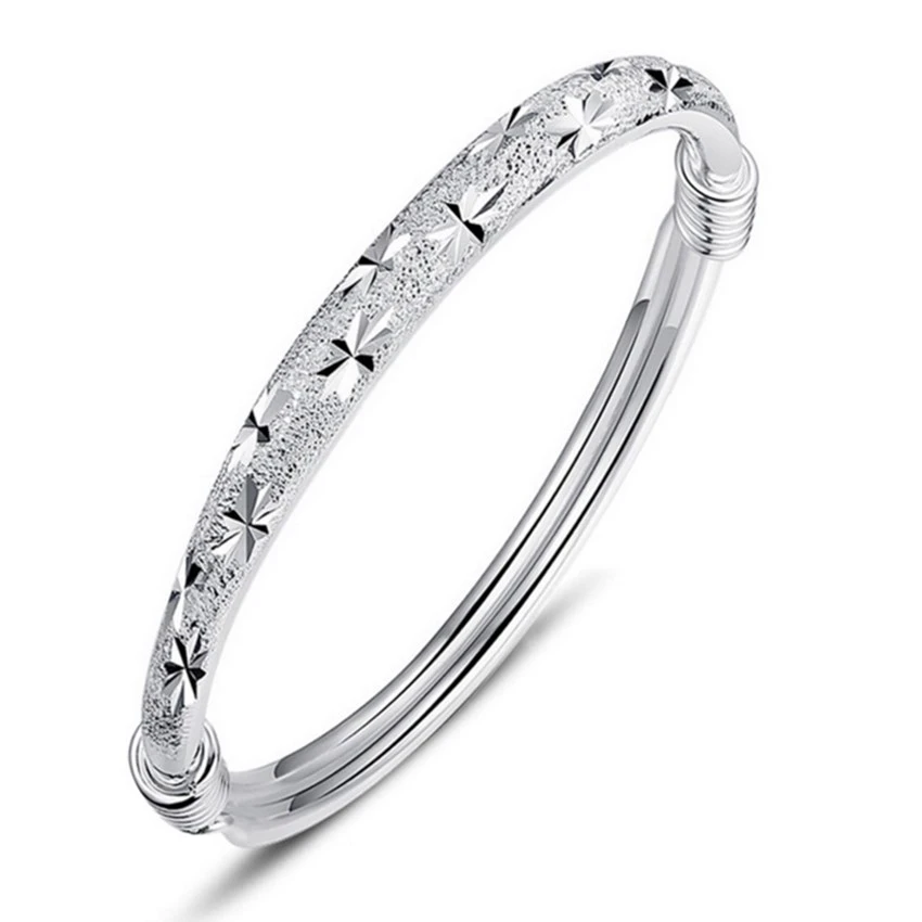 

The new Ms. silver fashion jewelry bracelet beautiful sliding Bangles stars retro hypoallergenic factory outlets