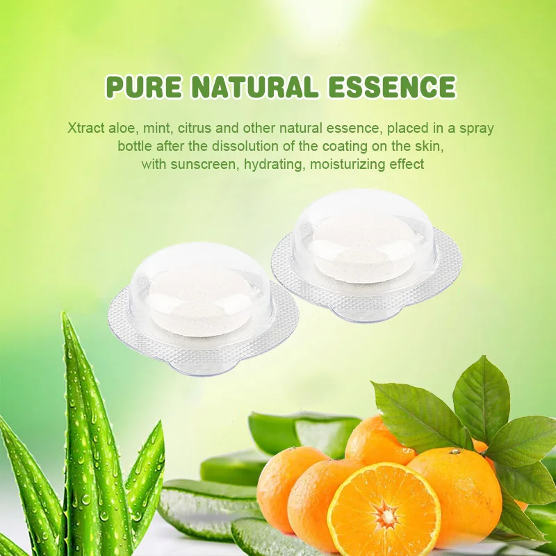 Granular Effervescent Tablets Effervescent Spray Whitening Moisturizing Facial Hyaluronic Acid Sunscreen Skin Care Set TSLM1