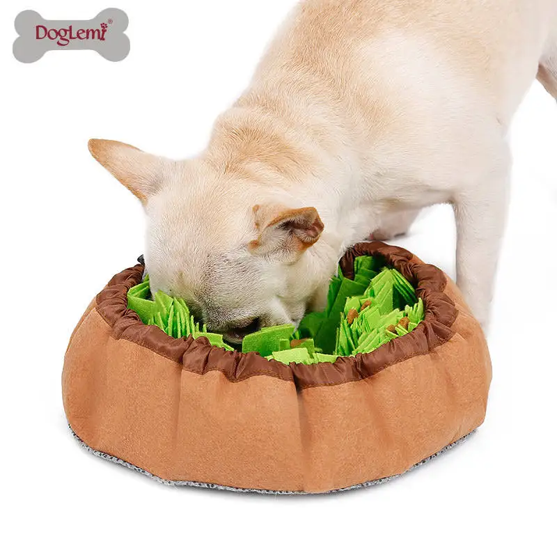 

Dog Snuffle Mat Puppy Cat Pet Sniffing Pad Slow Feeding Bowel and Mat Puppy Activity Training Blanket Stress Release Bite Toys