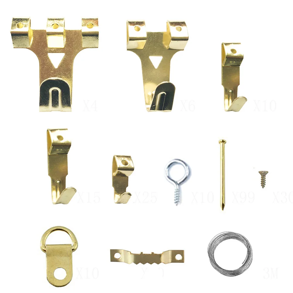

Hardware Support Traceless Nails With Wire Sturdy Tools Picture Frame Hooks Hanging Kit Removable Reusable Easy Install Stable