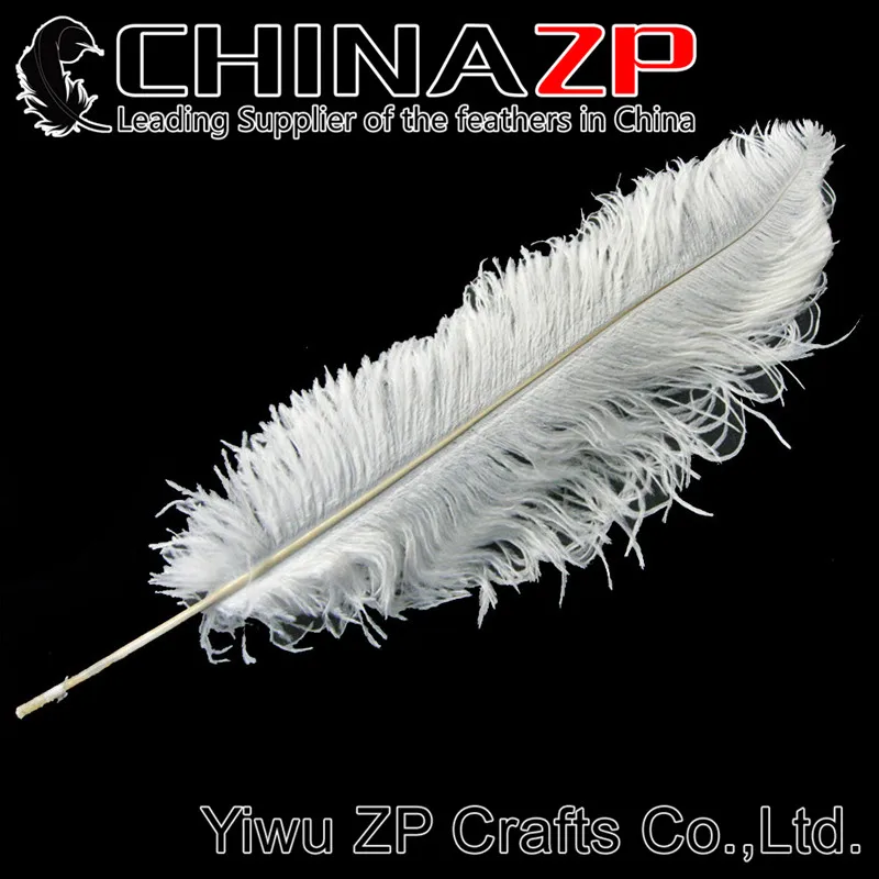 Ostrich Feathers, 10 Pieces - Large OFF WHITE Ostrich Plumes Dyed Drabs Feathers 19-24334