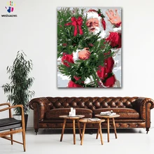 DIY раскрасок картины по номерам в различных расцветках с применением усовершенствованных биотехнологий милые Санта Клаус рождественские картины Eve Рисование Раскрашивание по номерам защелка для дома