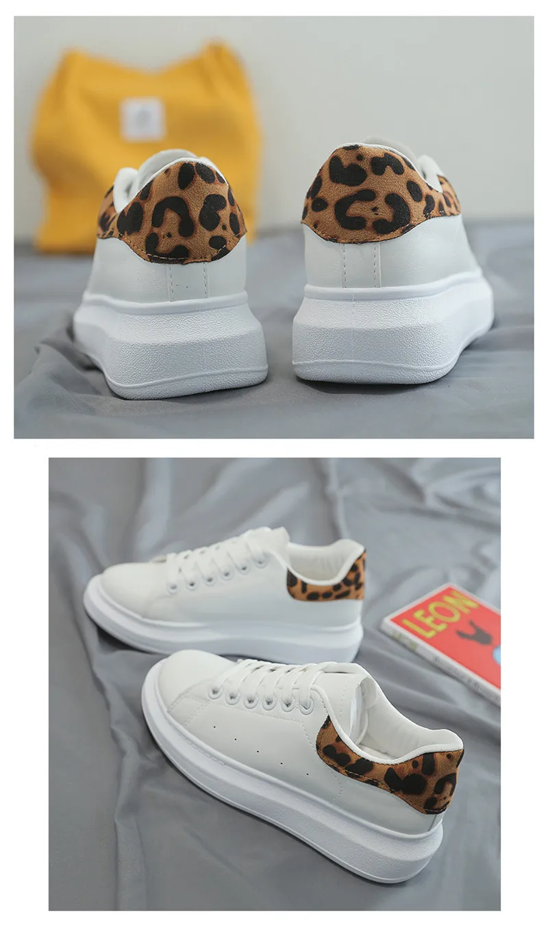 2020 New Spring Tenis Feminino Lace up White Shoes Woman PU Leather Leopard Female Shoes Casual Women Shoes Sneakers Big Size 41 2020 New Spring Tenis Feminino Lace up White Shoes Woman PU Leather Leopard Female Shoes Casual Women Shoes Sneakers Big Size 41