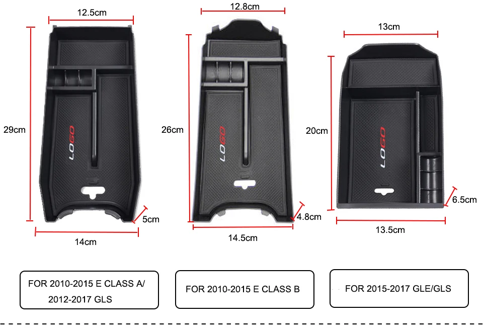 Для Mercedes Benz 2010- E класс/ E класс/- C класс/GLE Автомобильная центральная консоль подлокотник коробка для хранения Органайзер