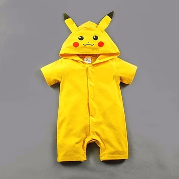 

Pikachu baby rompers baby girl boy clothes cartoon lovely jumpsuit for newborn babies summer bebe roupas bodykit baby onesie
