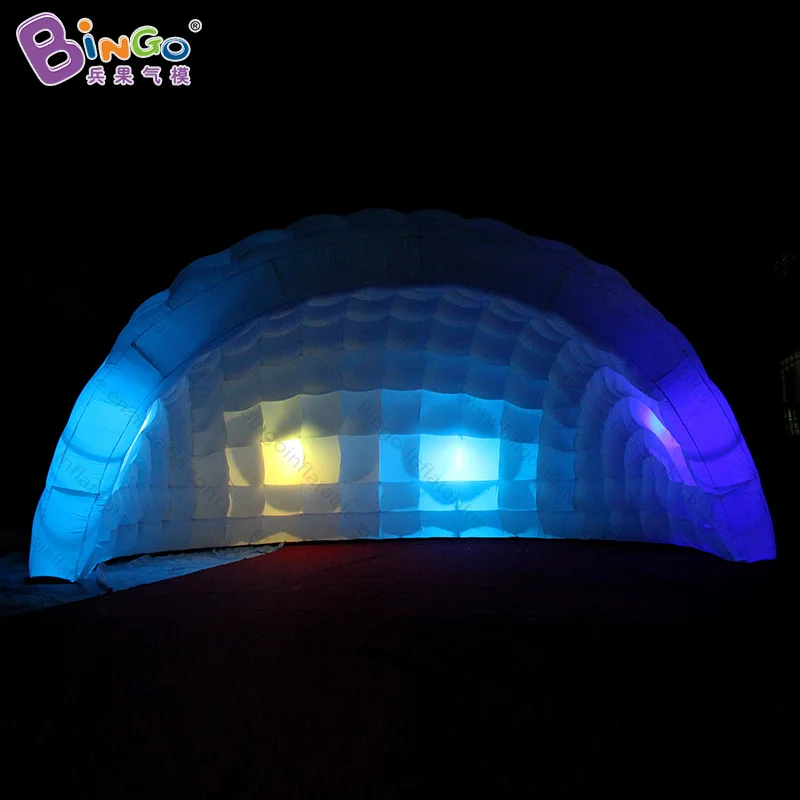  Hot sale 5.5X3.5 Meters inflatable party dome tent 16 colors change LED lighting inflatable igloo m