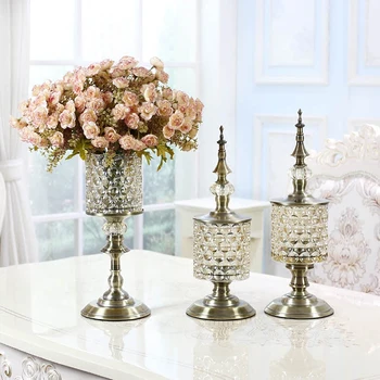 

European Vase Decoration Glass Flower Appliances Transparent Simple Living Room Flower Arrangement Dried Flowers Home Decoration