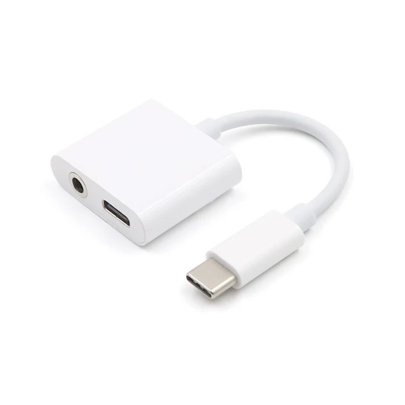 

Type C to 3.5mm Port USBC 2 In 1 Audio Output Charging Converter Cable USB C Adapter 5V 3A for Ipad Pro 2018 for Huawei Xiaomi