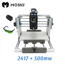 MOSKI 2417 500mw diy engraving machine mini Pcb Pvc Milling Machine Metal Wood Carving machine 2417