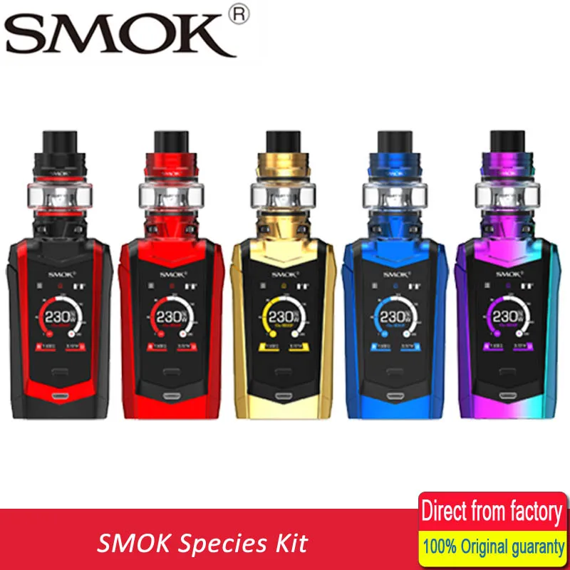 

SMOK Species 230W electronic cigarette kit Touch Screen TC with 5ml TFV8 Baby Version 2 Tank Max 230W VS alien kit