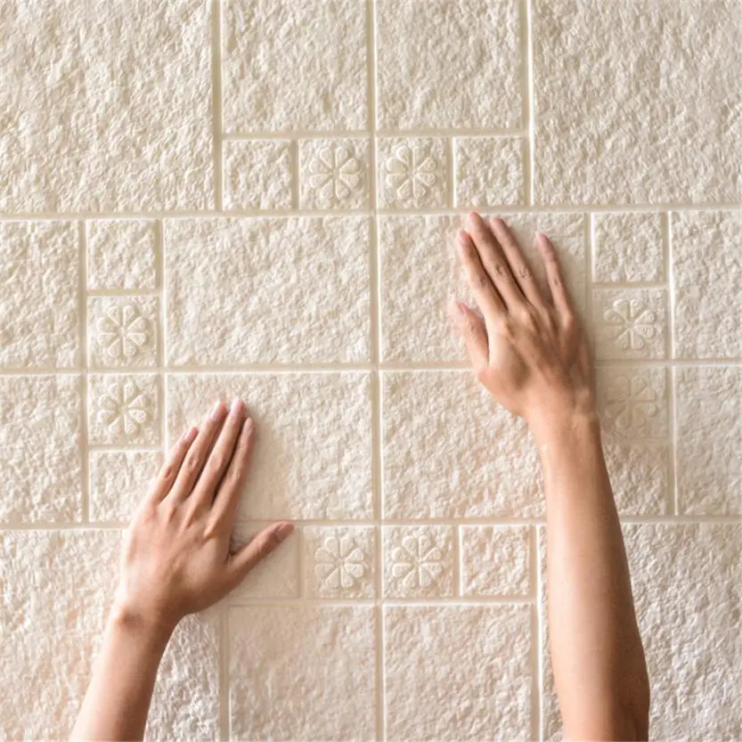 

wall sticker pe foam 3d wallpaper diy wall stickers wall decor Wall Decor Embossed Brick Stone decorations for home send EMS