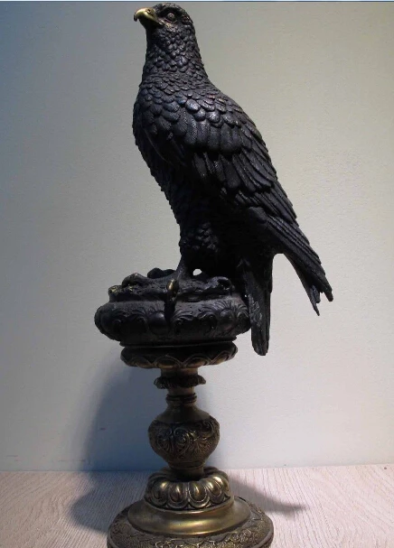 

Western Art Decor Copper Bronze Figurine Arabia Eagle d Statue Sculpture