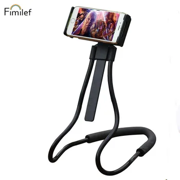 

Fimilef Lazy Neck Phone Holder for iPhone Samsung Flexible Lazy Phone Holder Table Desktop Phone Stand Clip Bracket for Huawei