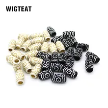 10 шт., акриловые волосы, оплетка, дреды, бусины, манжеты, зажимы, Приблизительно 5 мм, внутреннее отверстие, аксессуары для наращивания волос