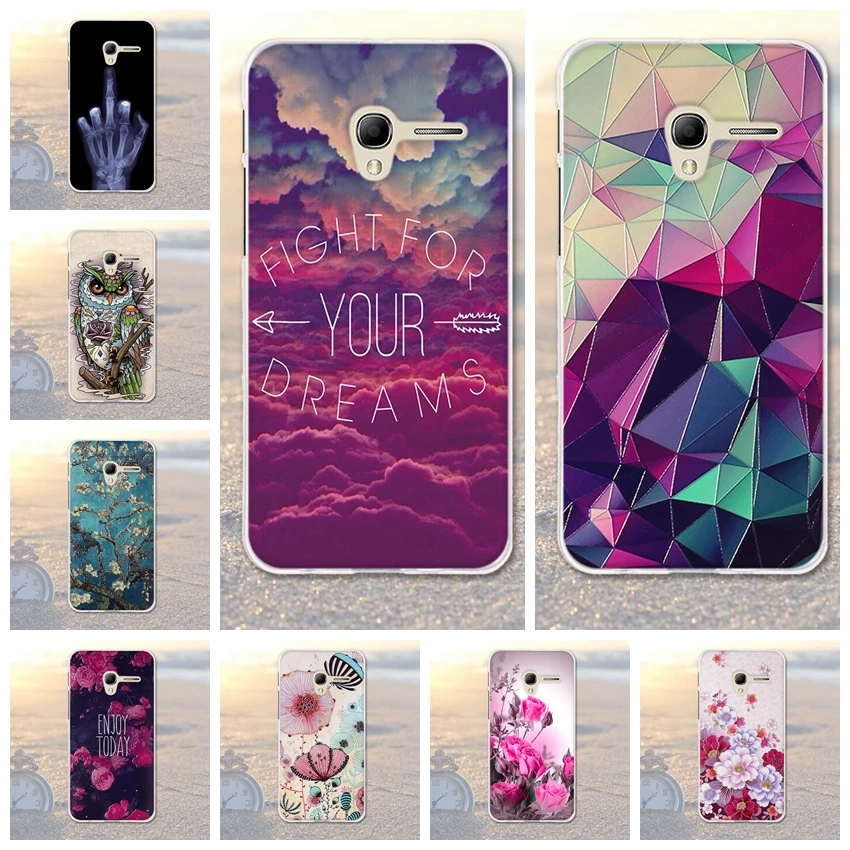

Soft Silicon Cover Case For Alcatel One Touch Pop 3 5" Case For Alcatel Pop 3 5.0" 5015 5015D 5065A 5016A Printed Flower Bags