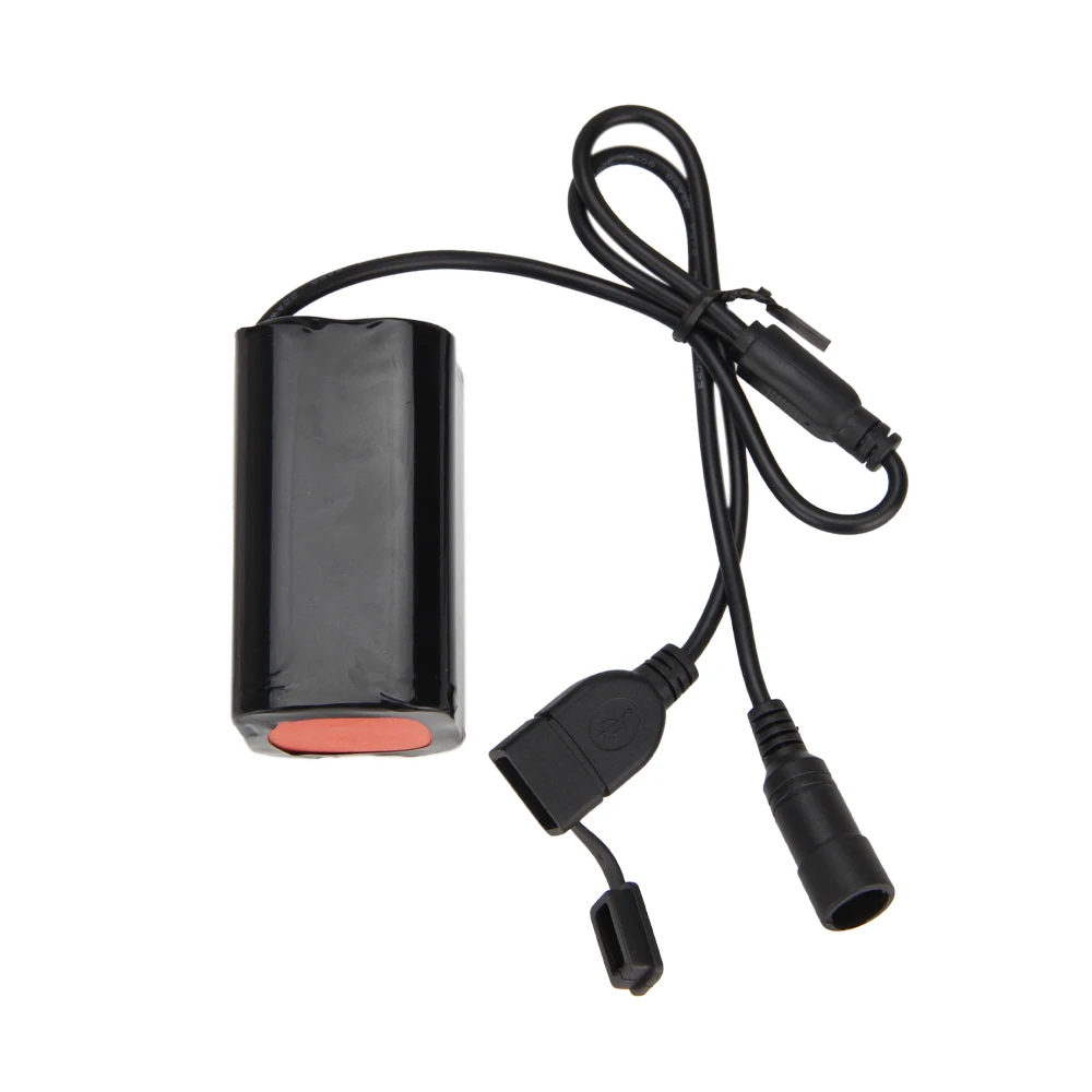 Clearance Dual Interface Bike Light Power Supply 8.4 V 6400 mAh 4x 18650 Recharageable Battery Pack for Bicycle Lamp 5