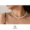 Elegant Silver 925 Jewelry Classic Temperament Wedding Necklace 4-10mm Shell Pearl Cream 925 Sterling Silver Chain for Women ► Photo 1/6