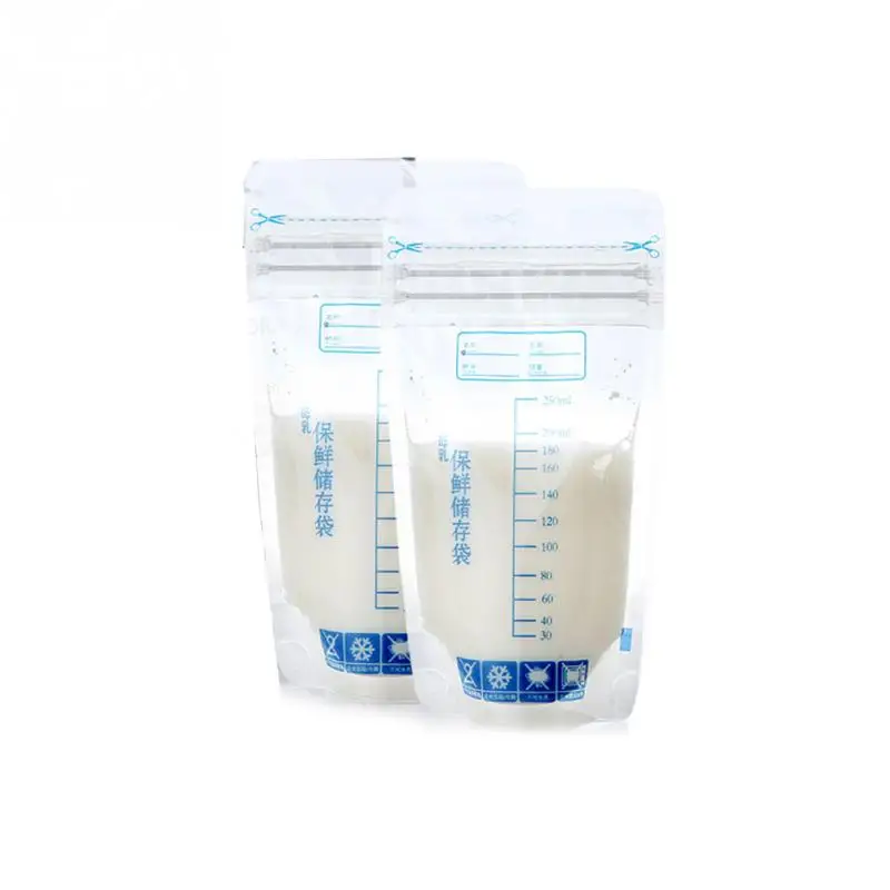 10 Pieces 250ml Breast Milk Storage Bag Baby Food Storage Practical and Convenient Breast Milk Freezer Safety Bags Food