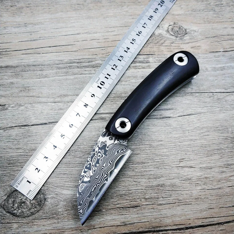 59 Hrchandmade Baja Damaskus Pisau Pisau Lipat Manual Outdoor Portable Folding Pisau Pisau Pegangan Kayu Rosewood Handle Knife Utilityknife Folding Aliexpress