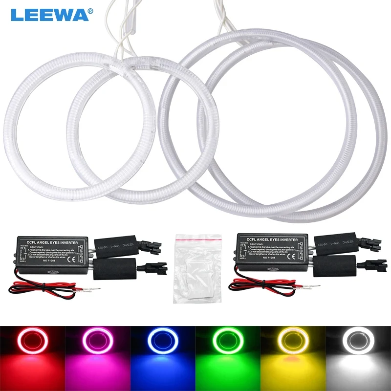LEEWA 2X106MM 2X140MM автомобильные CCFL гало кольца ангельские глаза светодиодный ные фары