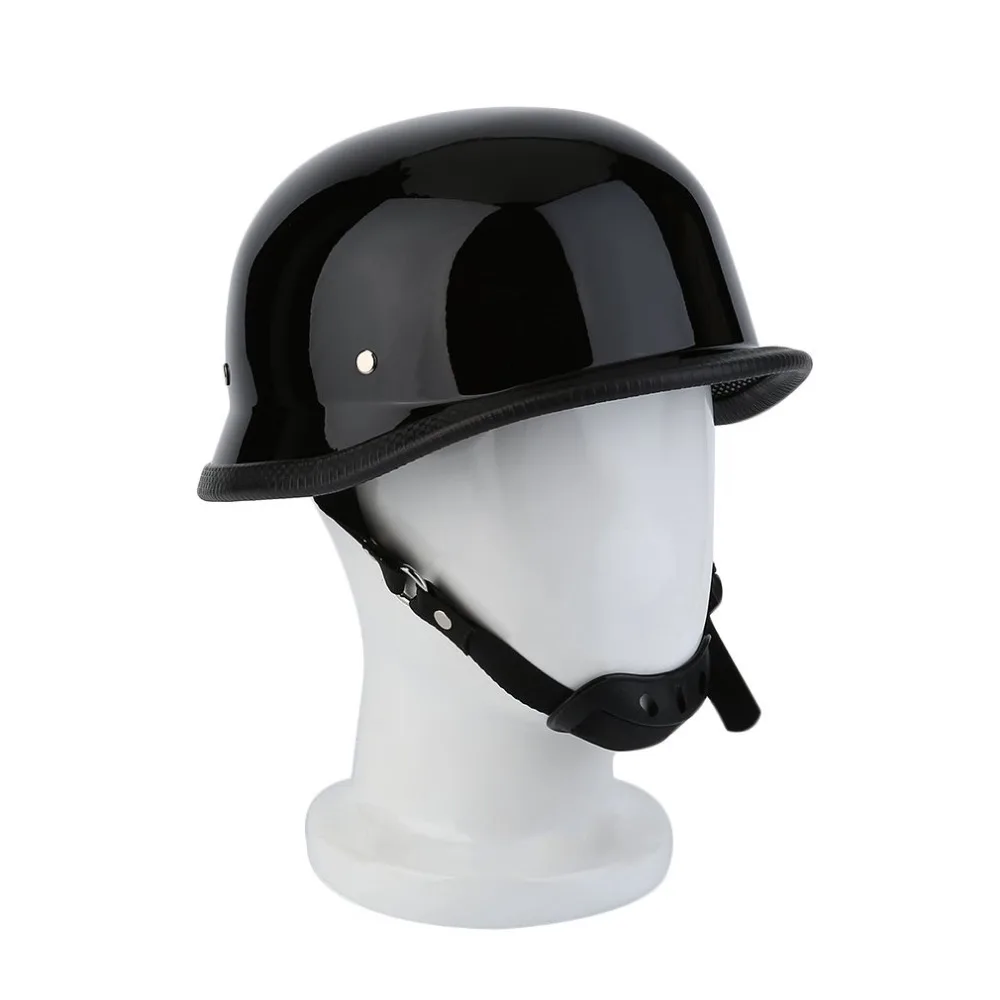 

German Style M/L/XL Vintage Motorcycle Cruiser Helmet Half Face German Helmet Motorcycle Helmet Bright Black Car-styling hot
