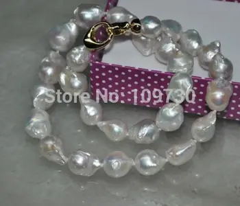 

Jewelr 003562 Natural 10-13mm Natural Pearl Necklace 18"
