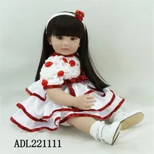 22 inch 55 cm reborn Silicone dolls, lifelike doll reborn babies toys Pretty cute dress doll