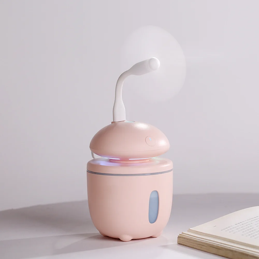 

air humidifier 280ml mini usb air humidifier with a small fan and LED night light car air humidifier