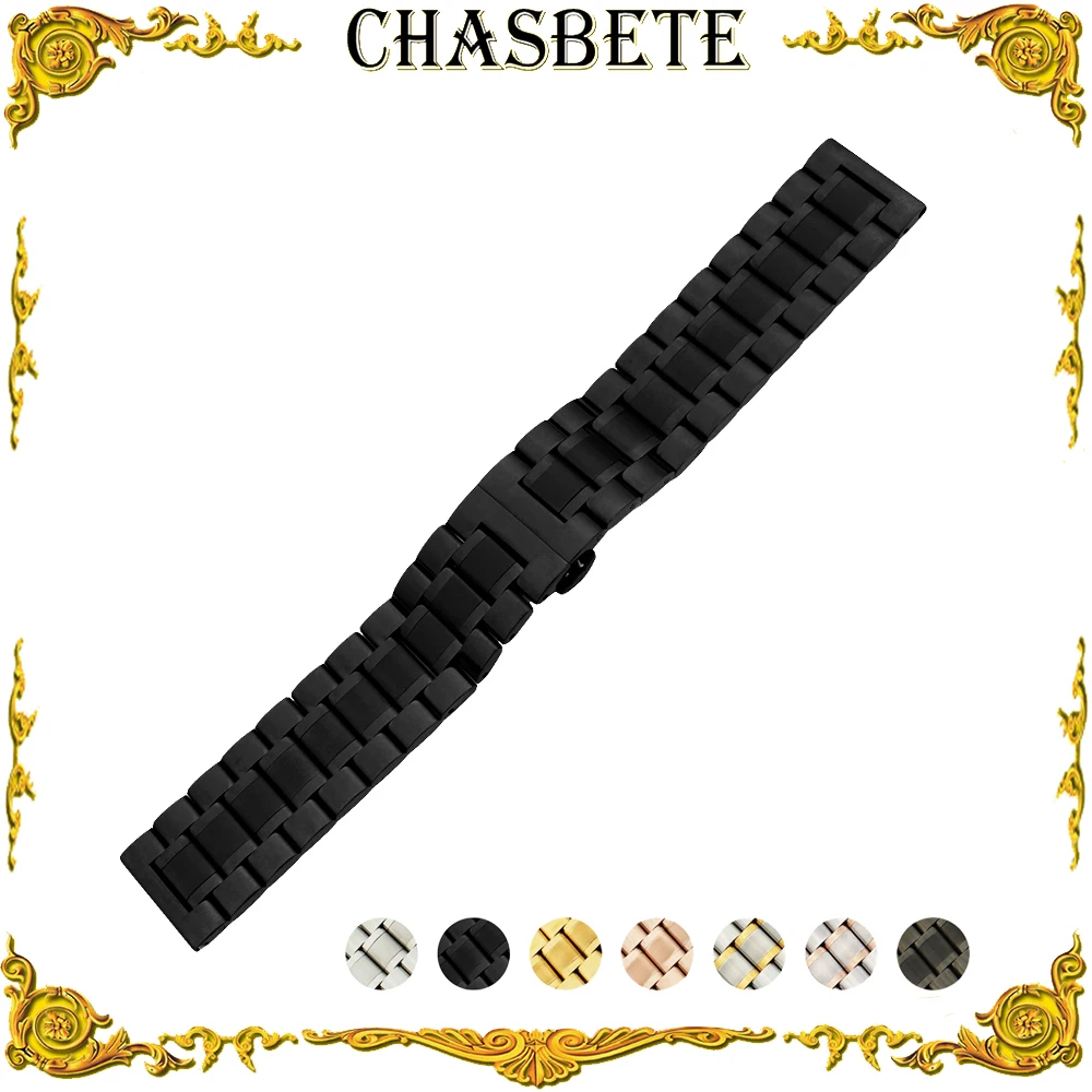

20mm 22mm Stainless Steel Watch Band Universal Watchband Metal Strap Quick Release Wrist Loop Belt Bracelet Black Silver Gold