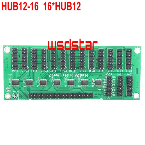HD HUB12-16 адаптера 16* HUB12 Поддержка одного и двухцветный светодиодный дисплей модуль только Поддержка HUIDU карты