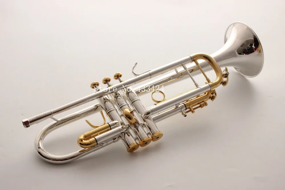 Музыка Fancier клуб Профессиональный Bb Труба LT180S-37 посеребренные Золотые ключи труба LT180S37 с Чехол мундштук