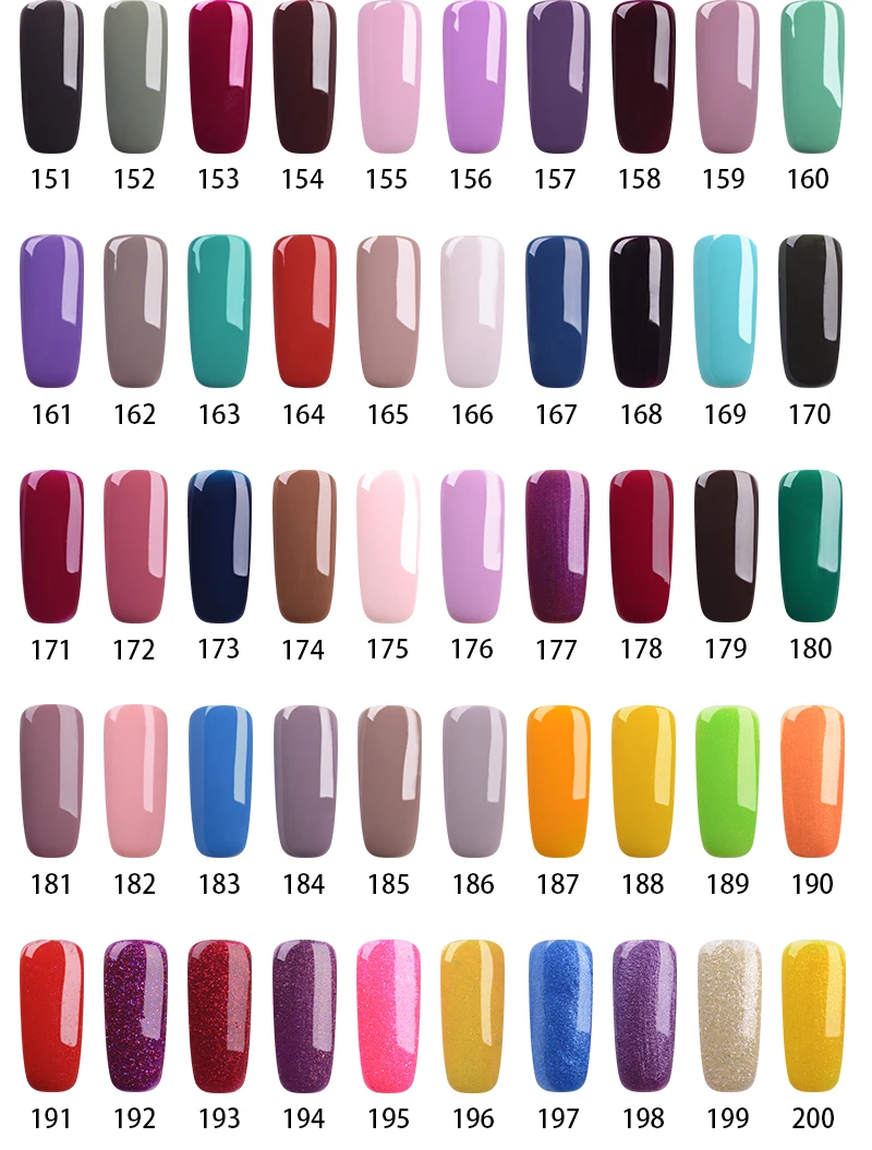 RS Гель-лак для ногтей#061-120 УФ гель лак для ногтей NAIL Art Vernis Полупостоянный 308 цветов набор гель-лаков 15 мл(2