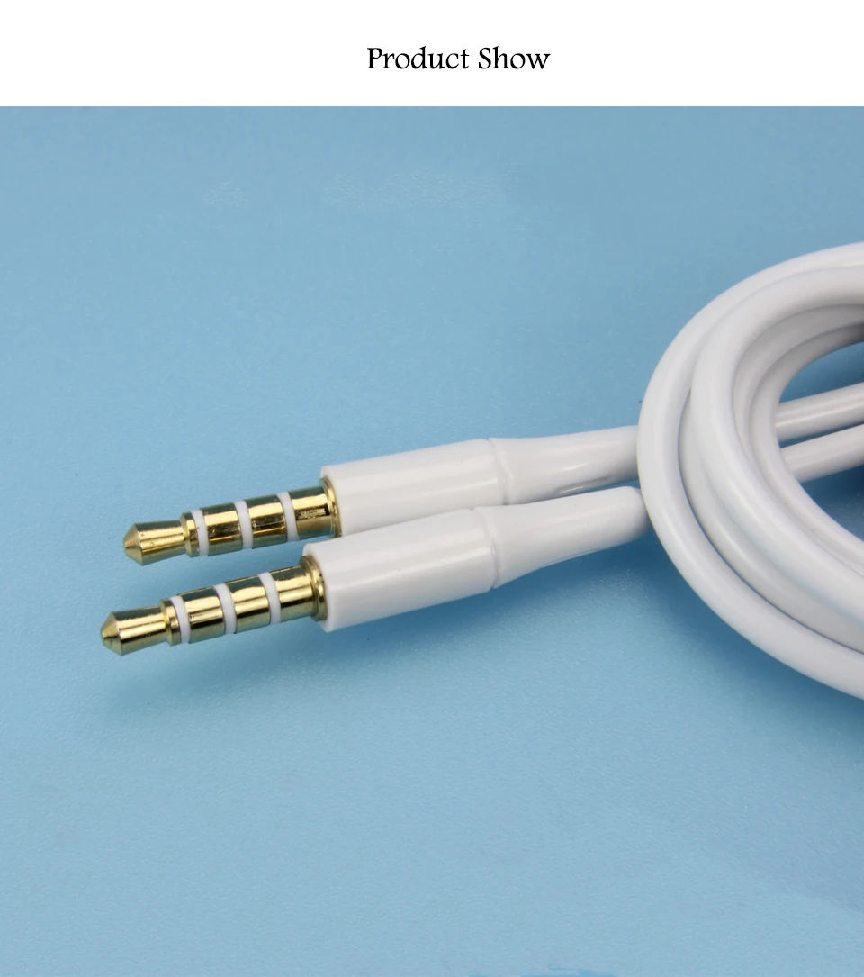 3.5mm Car Audio Aux Cable Male to Male 4 Knot Stereo Earphone Extension Cord 1.2m aux cable Line For MP3 MP4 Sound 2018 New (10)