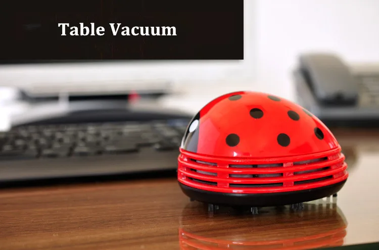 

Mini Ladybug Vacuum Cleaner Desktop Coffee Table Vacuum Cleaner Dust Collector for Home Office