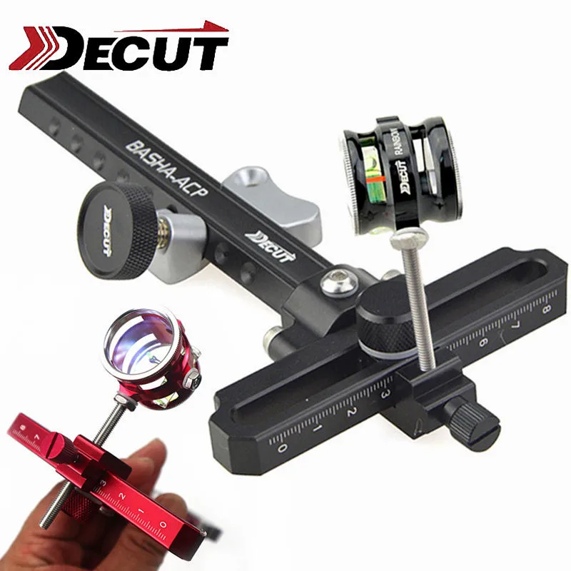 

1Set Archery Aluminum Alloy Compound Bow Sight + Scope Sight Original 4x 6x 8x Power Lens Outdoor Hunting Shooting Accessories