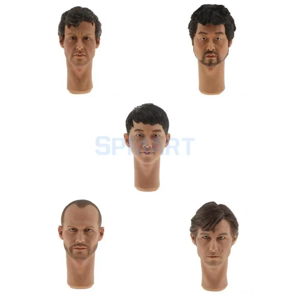 

1/6 Scale Male Head Sculpt with Neck Model for 12'' Action Figure Hot Toys Sideshow Enterbay Phicen Kumik Body Accessories