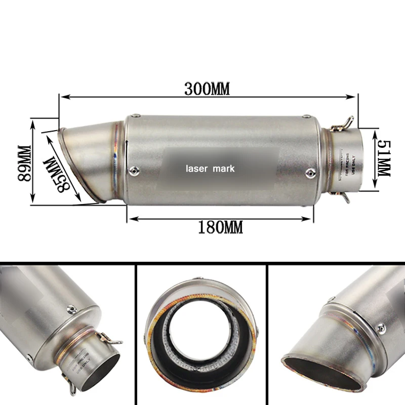 Для Кавасаки ниндзя z250 ниндзя 250 300 2013- мотоцикл из нержавеющей стали средние трубы Silp on 51 мм глушитель выхлопной трубы системы