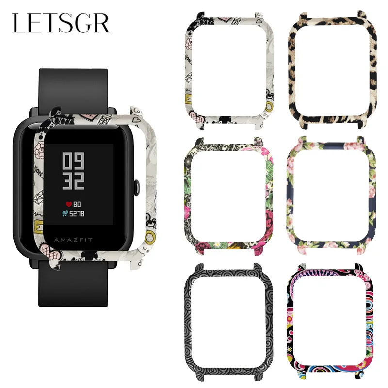LETSGR Colorful Slim PC Protector Case Cover for Xiaomi Amazfit Bip Youth Smart Watch Protective