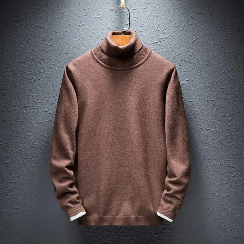 Cashmere Sweater Men Casual fashion men's Turtleneck Sweaters high quality Wool Pullover men 7 colours size M-4XL,5XL