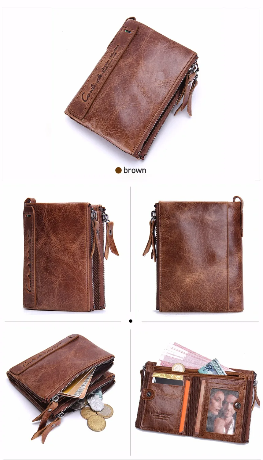 HOT SALE 2020 Coin Bag Zipper Wallet Women Genuine Leather Wallets Purse Fashion Short Purse With Credit Card Holder Hasp Design