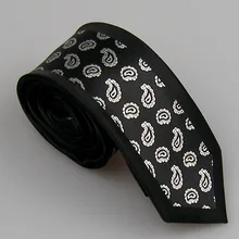 Lammulin Галстуки мужской костюм галстук с шеей Серебряный Пейсли с черными полосками жаккардовый галстук с каймой Дизайн Тощий галстук 6 см Gravata